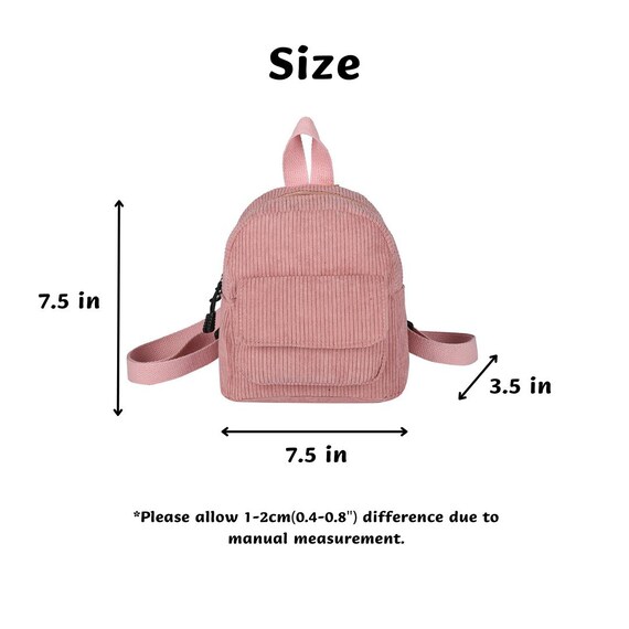 Zaino Personalizzato In Velluto A Coste Con Nome Ricamato – Per Bambini – 40x28x12 Cm – Scegli Colore E Testo