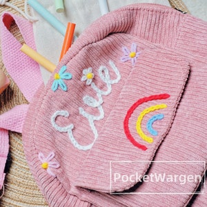 Personalisierter Kinder Mini-Rucksack: Handbestickter individueller Namenstasche Bild 5