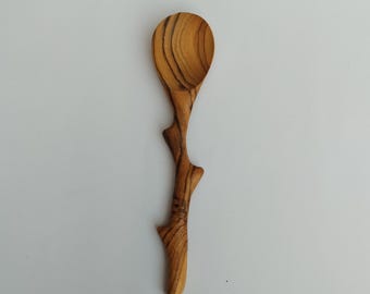 チーク材のサービングスプーン：手作りの木の枝のデザイン - Etsy 日本