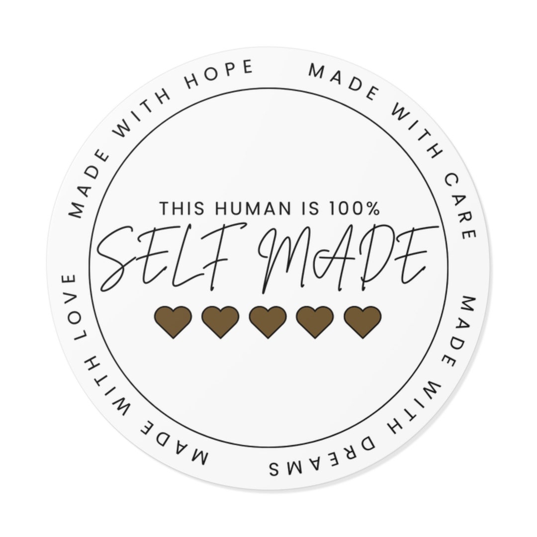 Round Vinyl Stickers: Brown - Etsy