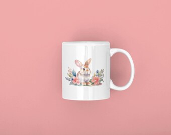 Watercolour Easter Bunny Images | POD | PNG | SVG | Digital Download | Instant Access | 11 Image Bundle | Watercolor | Floral