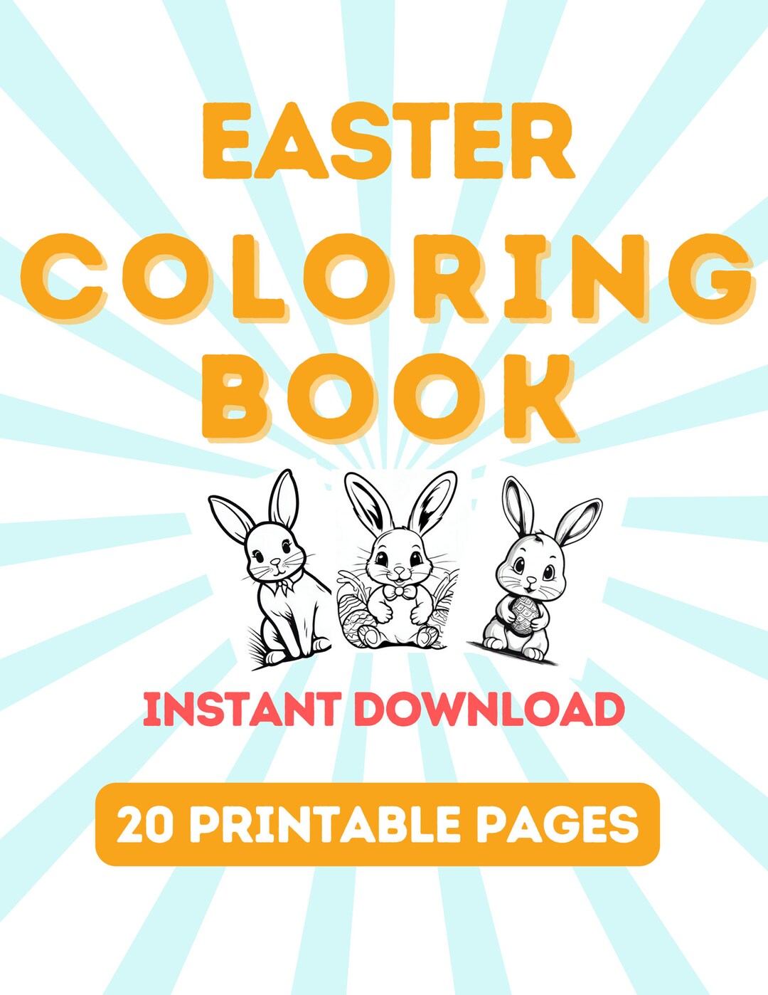 Easter Coloring Book | Digital Download | Digital File | Ready to Print ...