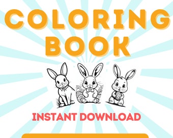 Easter Coloring Book | Digital Download | Digital File | Ready to Print | Instant Download