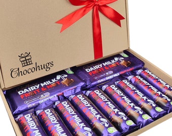 Cadbury Fruit & Nut Chocolate Bar Gift Hamper | Unique Treat Box | Thoughtful Present | Special Gift for Her Him Lover Mom Mother | Sweet