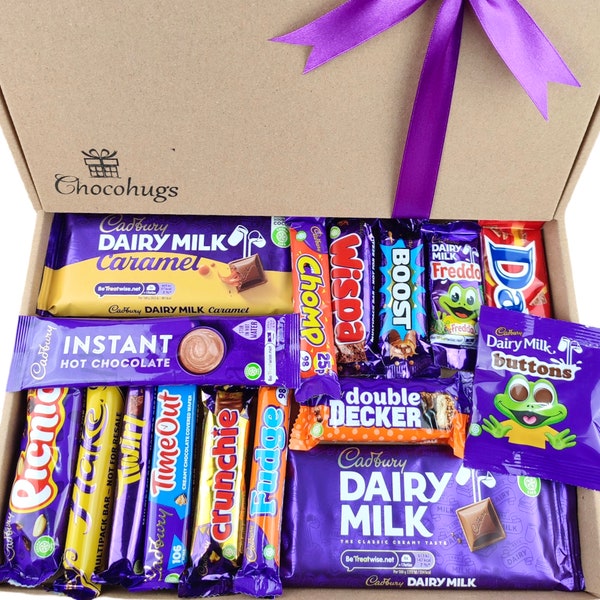 Cadbury Chocolate Bar Gift Hamper | Unique Treat Box | Thoughtful Present | Special Gift for Her Him Lover Mom Mother | Sweet Assortments