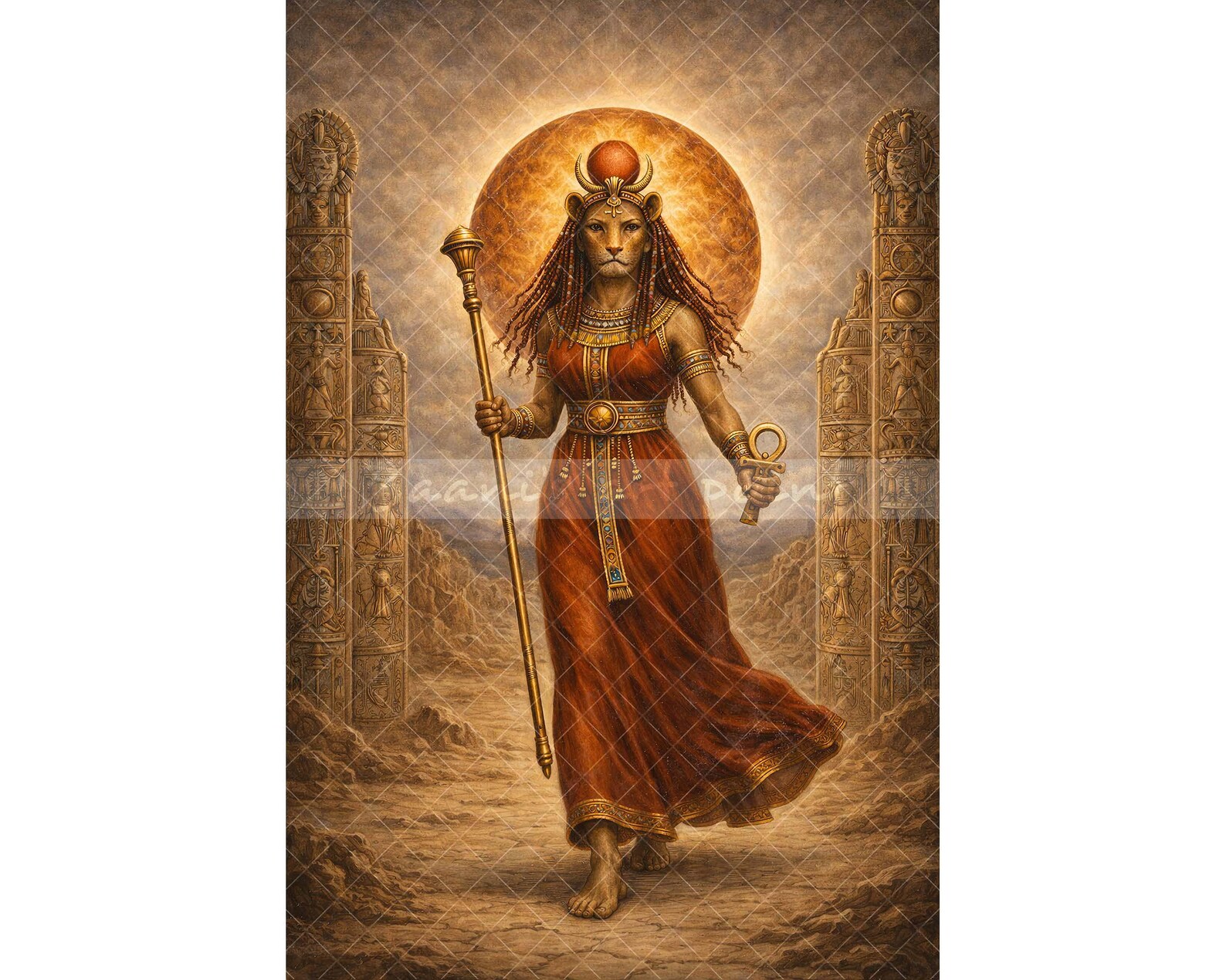 Sekhmet, Egyptian Lioness Goddess of War and Healing, Solar Protector ...