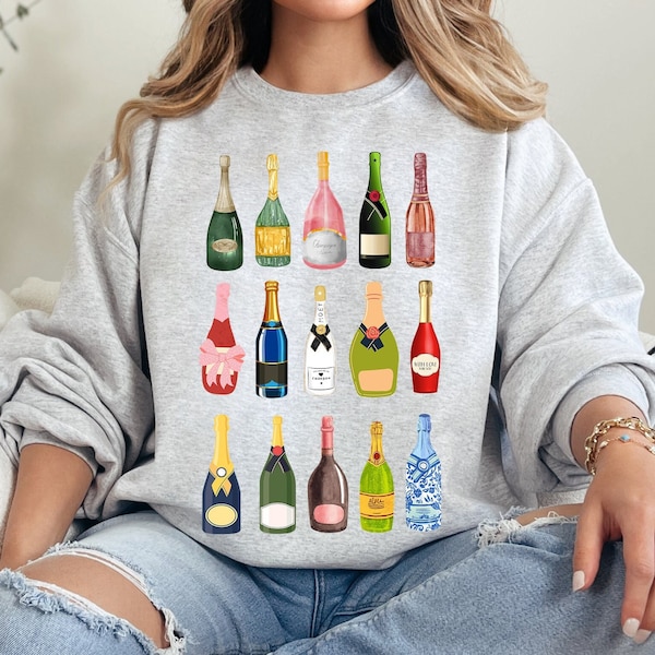 Champagne Sweatshirt - Champagne Shirt - Champagne Lovers - Champagne Bottles Shirt - Champagne Problems Sweatshirt - Yes Way Rose Shirt