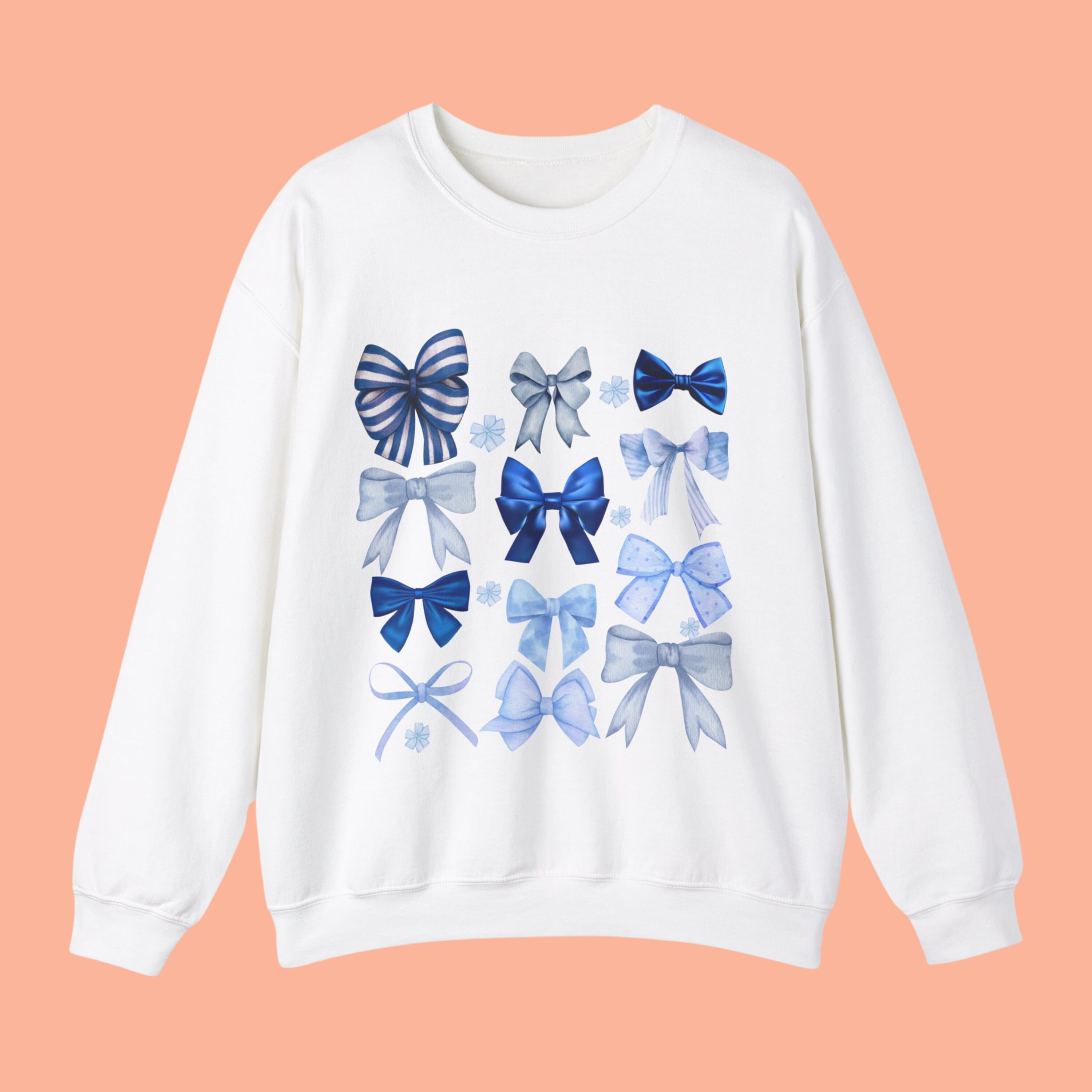 Bow Sweatshirt, Valentines Gift, Trendy Ribbon Crewneck