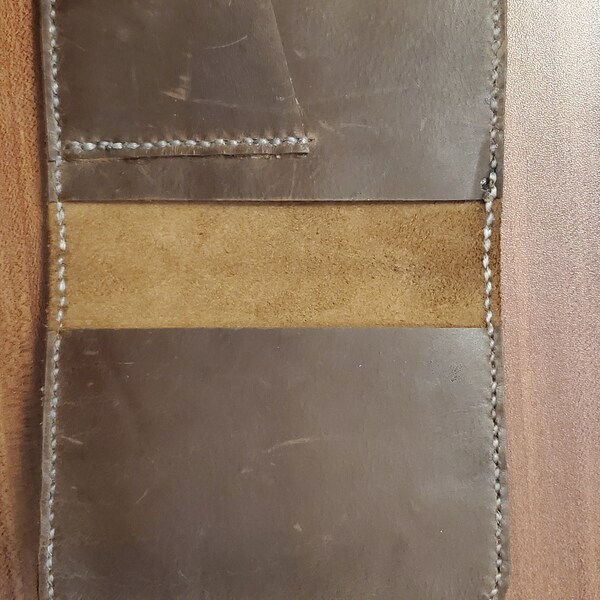 Handmade leather travel wallet