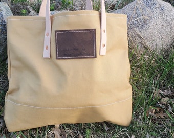 waxed canvas tote