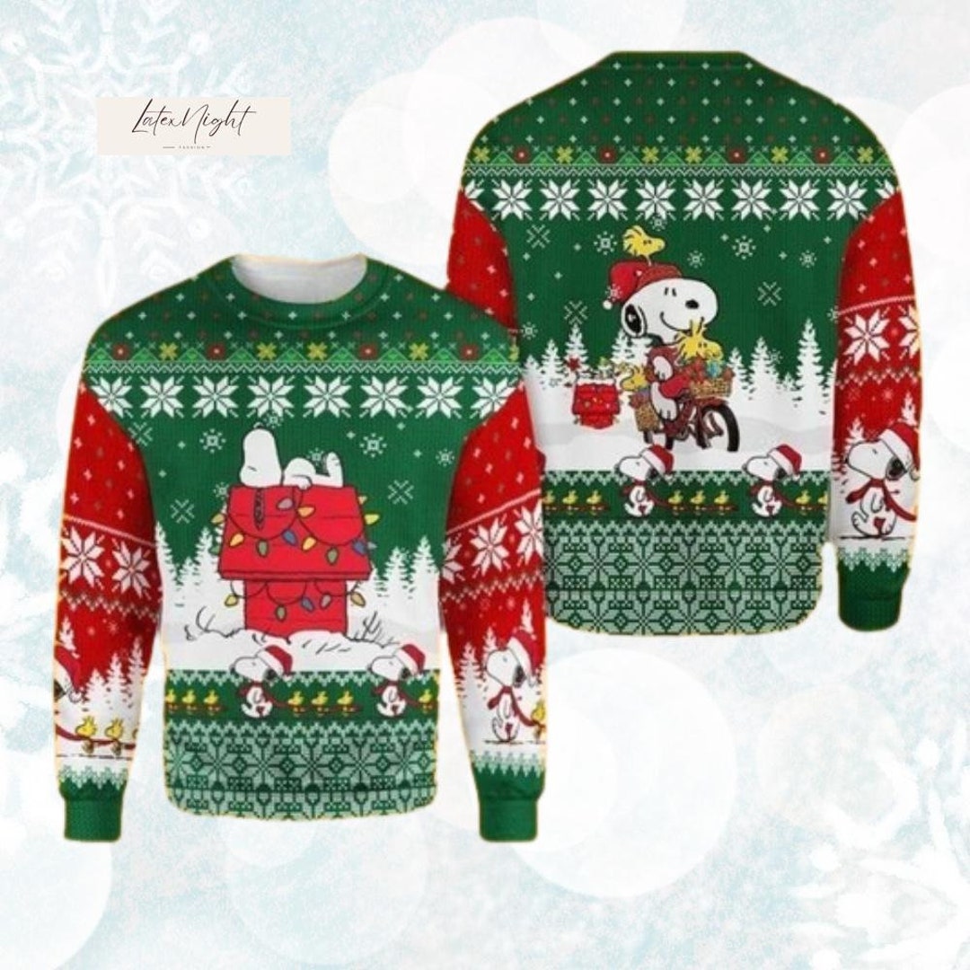 Peanuts Snoo.py Woodstock Christmas 3D Ugly Sweater Gift for - Etsy