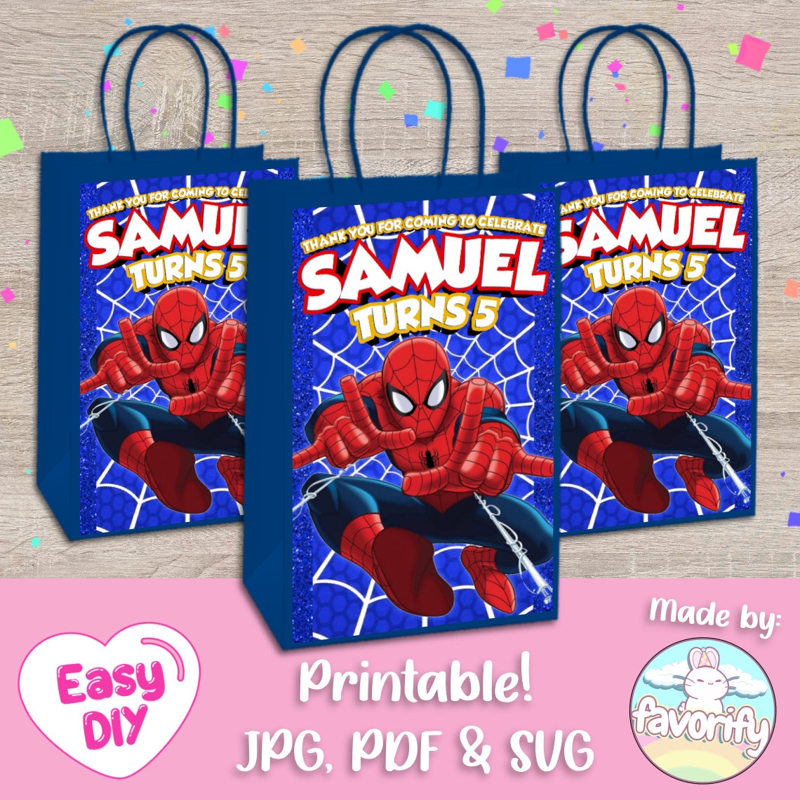 Borsa Con Cordini Spider-Man Per Bambini - Zaino Sling Blu Con Spallaccio, Party Marvel