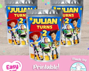 Toy Story Juice Pouch Labels - Toy Story Party - Favor Bags - Chips - Digital File - Customizable (PDF, JPG & SVG)