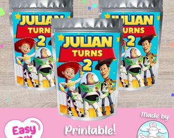 Toy Story Juice Pouch Labels - Toy Story Party - Favor Bags - Chips - Digital File - Customizable (PDF, JPG & SVG)