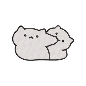 Cat Bite Cat Machine Embroidery Design - Cartoon Cat Embroidery Files - 5 Sizes - Instant Download