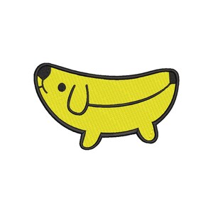 Banadog Machine Embroidery Design - Dog Embroidery Files - 5 Sizes - Instant Download