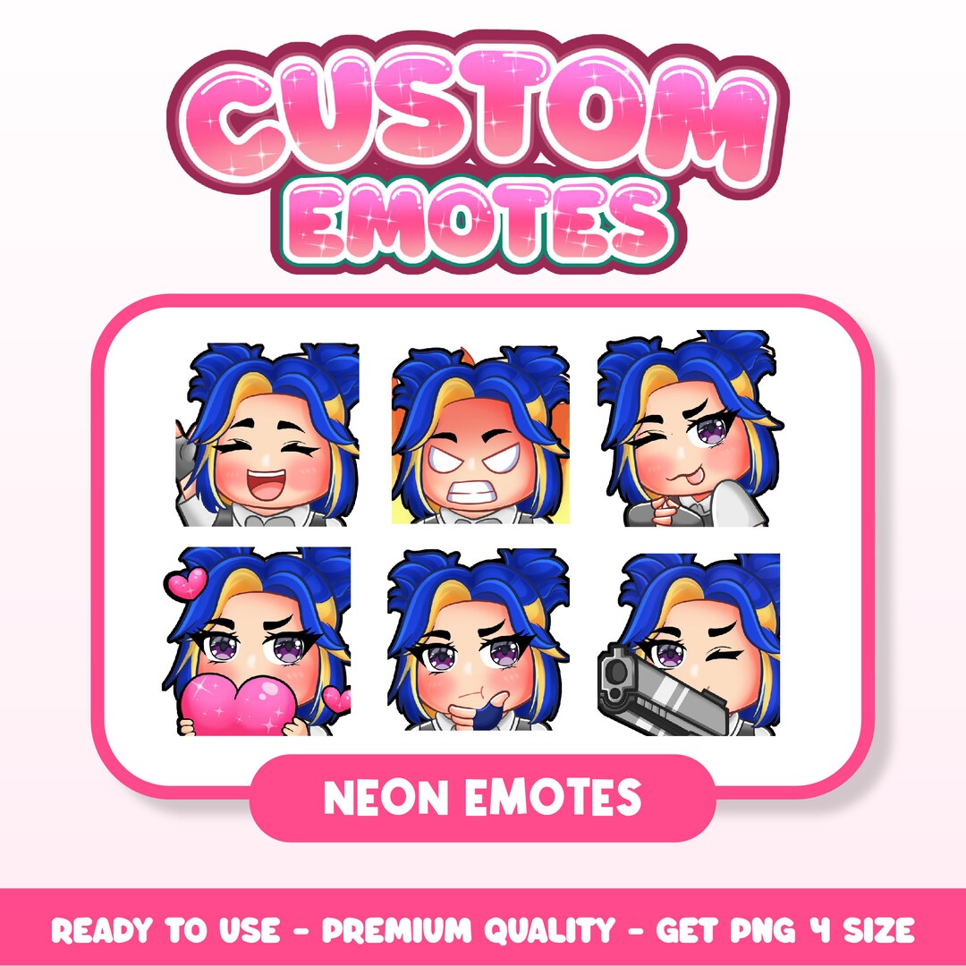 Modle Emotes Custom Emotes Chibi Twitch Emotes Pack Emotes for Streamer - Etsy Australia