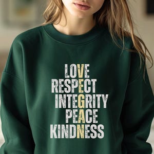 Vegan Sweatshirt, Cool Vegan Shirt, Gift for Vegan Person, Gifted Vegan, Crewneck Sweatshirt Unisex, Vegan Meaning, Love Kindness Shirt