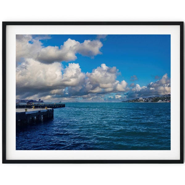 Wellington Harbour Ship And Helicopter Photo Photography Instant Digital Download Wall Art Print Image