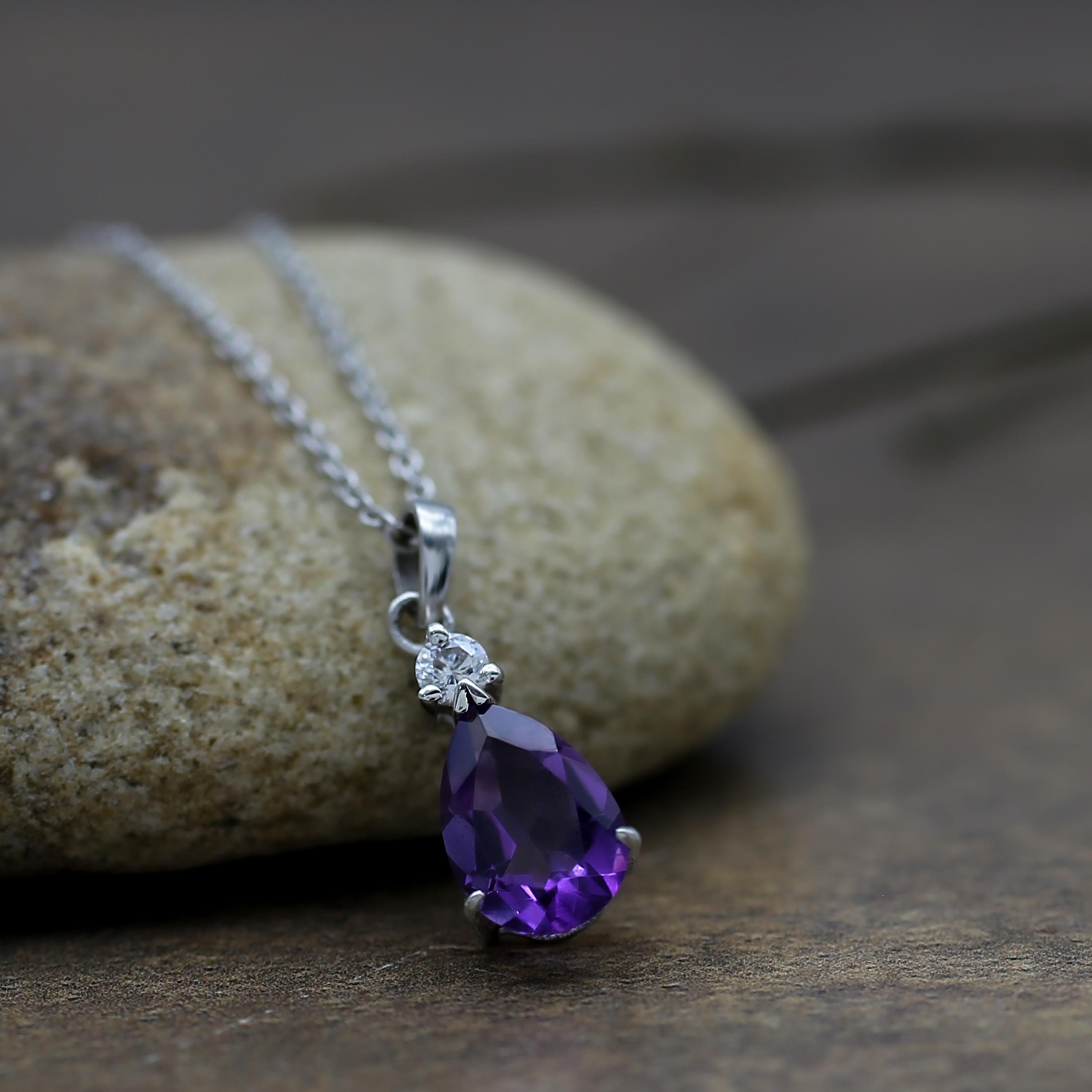 アメジストとダイヤモンド - Etsy 日本