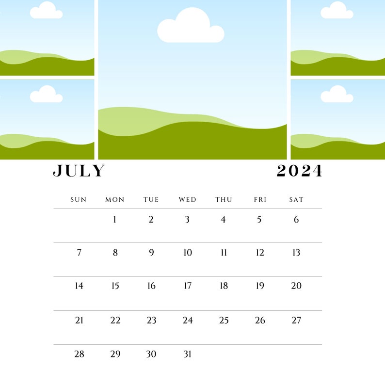 2024 Family Calendar Template Timeless Moments Artisanal Elegance in