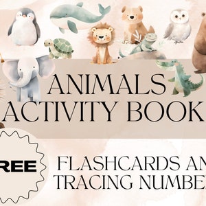 Animals Activity Book, Toddler Busy Book, Quiet Book With Free ...