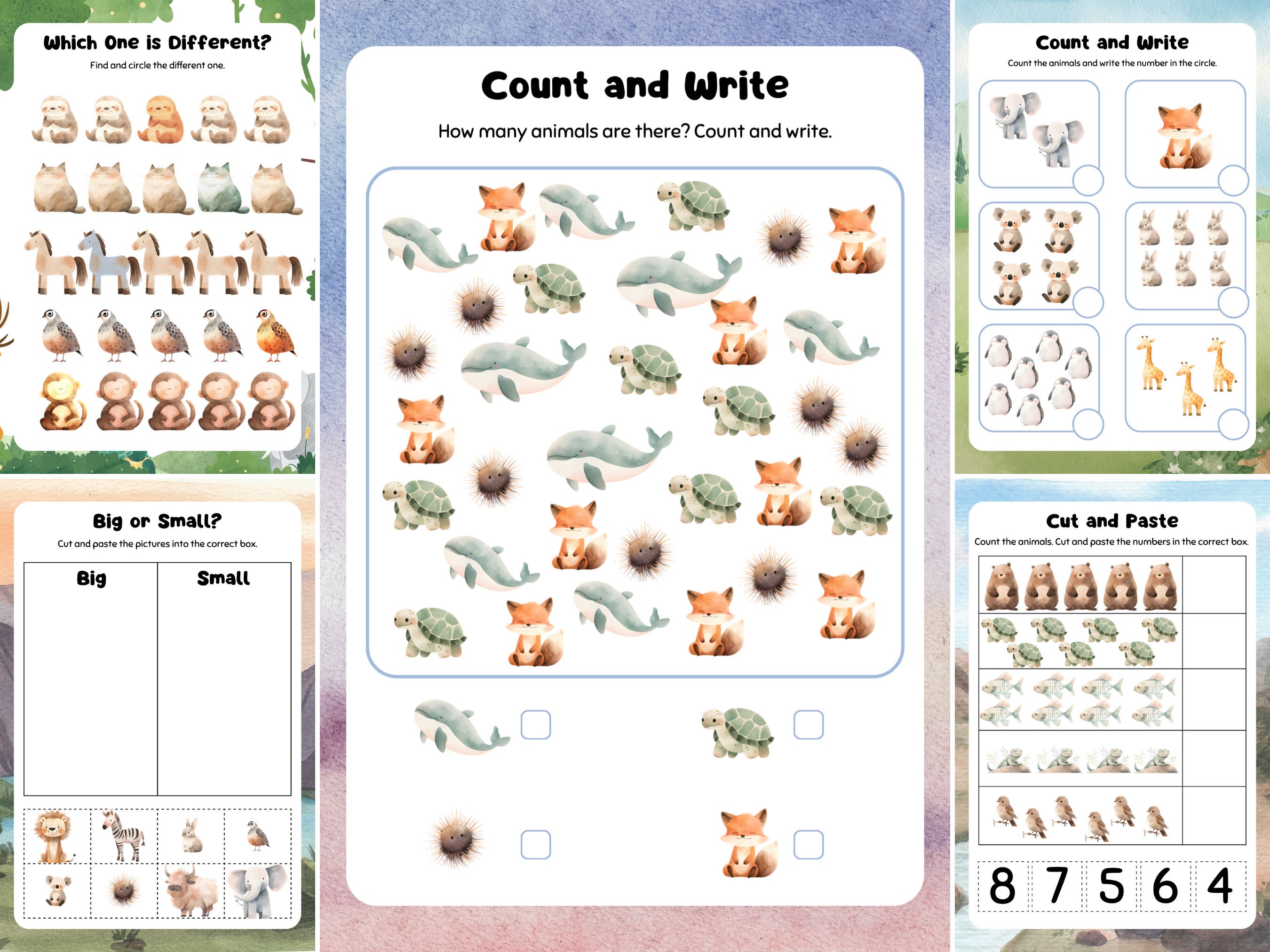 Animals Activity Book, Toddler Busy Book, Quiet Book With Free ...