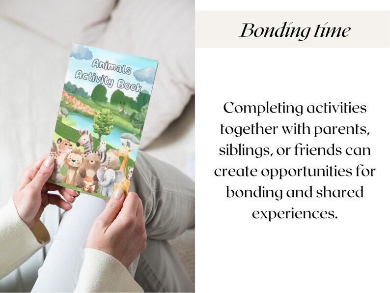 Animals Activity Book, Toddler Busy Book, Quiet Book With Free ...