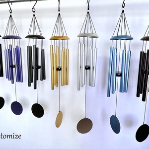 Personalized Anniversary Gift Wind Chimes, In Loving Memory Wind Chime, Memorial Wind Chimes Gift, Retirement Wind Chimes Engraving Gifts