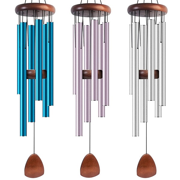 Personalized Memorial Wind Chimes for Outdoor, 37" Atmosphere Sympathy Bereavement Gift, Classic Memorial Wind Chimes Gift In Memory of Love