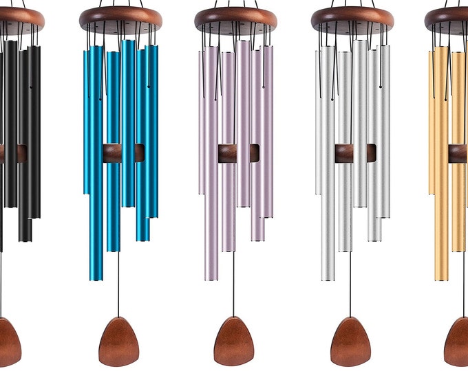 Personalized Memorial Wind Chimes for Outdoor, 37" Atmosphere Sympathy Bereavement Gift, Classic Memorial Wind Chimes Gift In Memory of Love