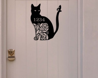 Huisnummerbord | Metalen adresbord | Adresplaatje | Huisnummerbord | Aangepast adresdecor | Gepersonaliseerde muurdecoratie housewarmingcadeau