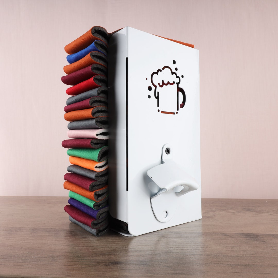 Custom Can Coolers Holder With Bottle Openers, Personalized Can Coolers