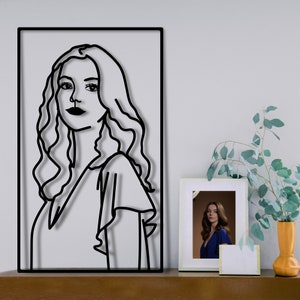 Custom Metal Portrait, Family Portrait Drawn Laser Cutting From Iron ...