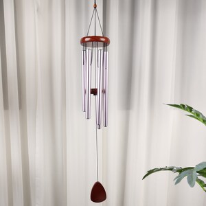 Listen to the Wind Chime Gift | Personalized In Memory of Wind Chime | Bereavement Sympathy Wind Chime Gift, Pet Memorial Wind Chimes,Purple