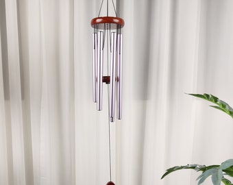 Listen to the Wind Chime Gift | Personalized In Memory of Wind Chime | Bereavement Sympathy Wind Chime Gift, Pet Memorial Wind Chimes,Purple