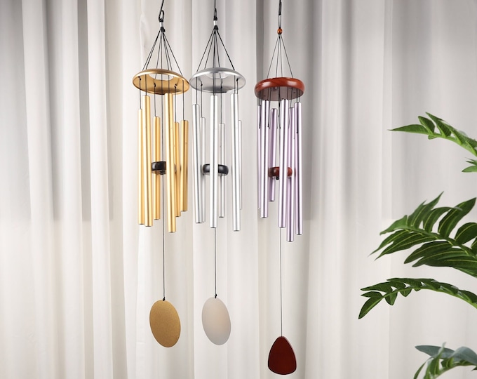 In Memory of Wind Chime, Personalized Listen to the Wind Sympathy Wind Chime, Custom Memorial Wind Chimes | Remembrance Bereavement Gift