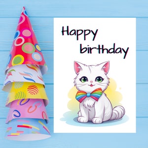Carte de vœux numérique pour petite amie, modèle de carte de joyeux anniversaire, fierté LGBT