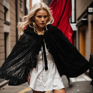 Luxurious Velvet Short Cape Create an Elegant Look Perfect for Any Occasion