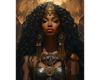 Goddess Hecate Black Woman Wall Art Print Poster Unframed