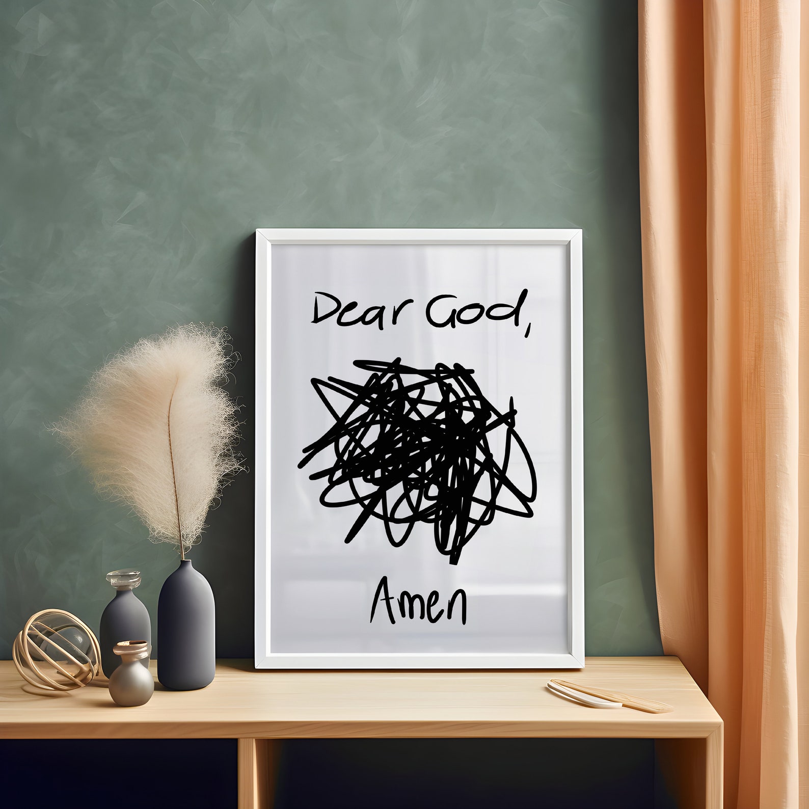 Christian Wall Art Digital Download Scribble Art Romans Bible Inspired ...