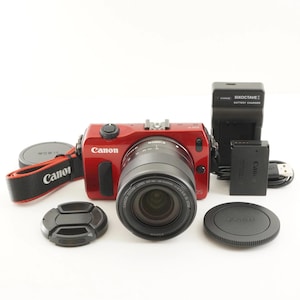 Canon EOS M Red + EF-M 18-55mm F3.5-5.6 Is Stm Digital Camera from Japan #10131