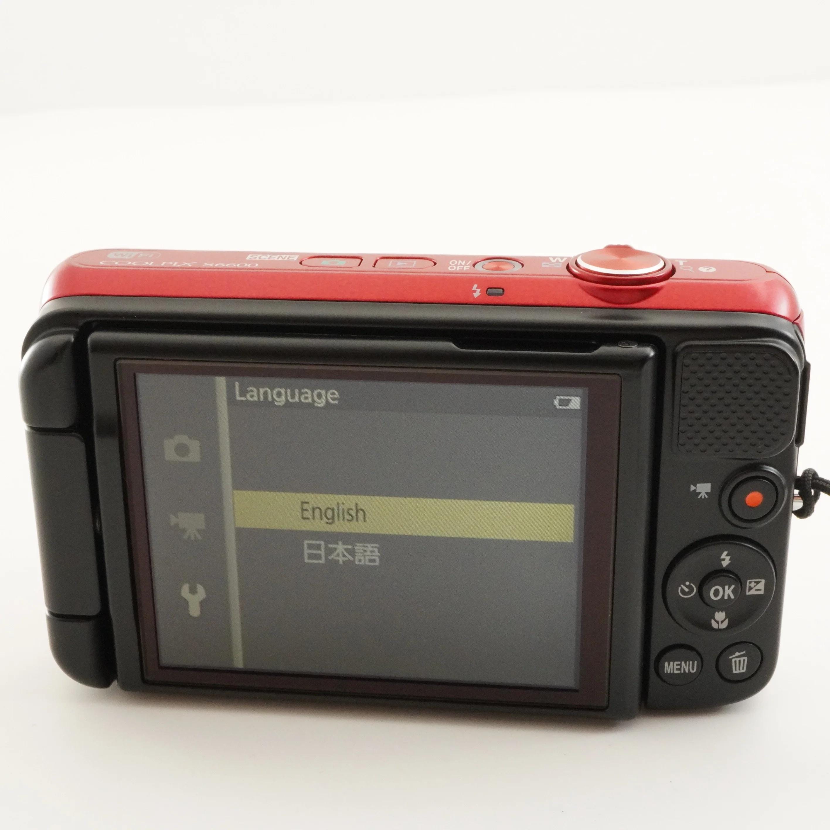 Nikon COOLPIX S6600 Red With 4GB Sdhc Card Digital Camera From