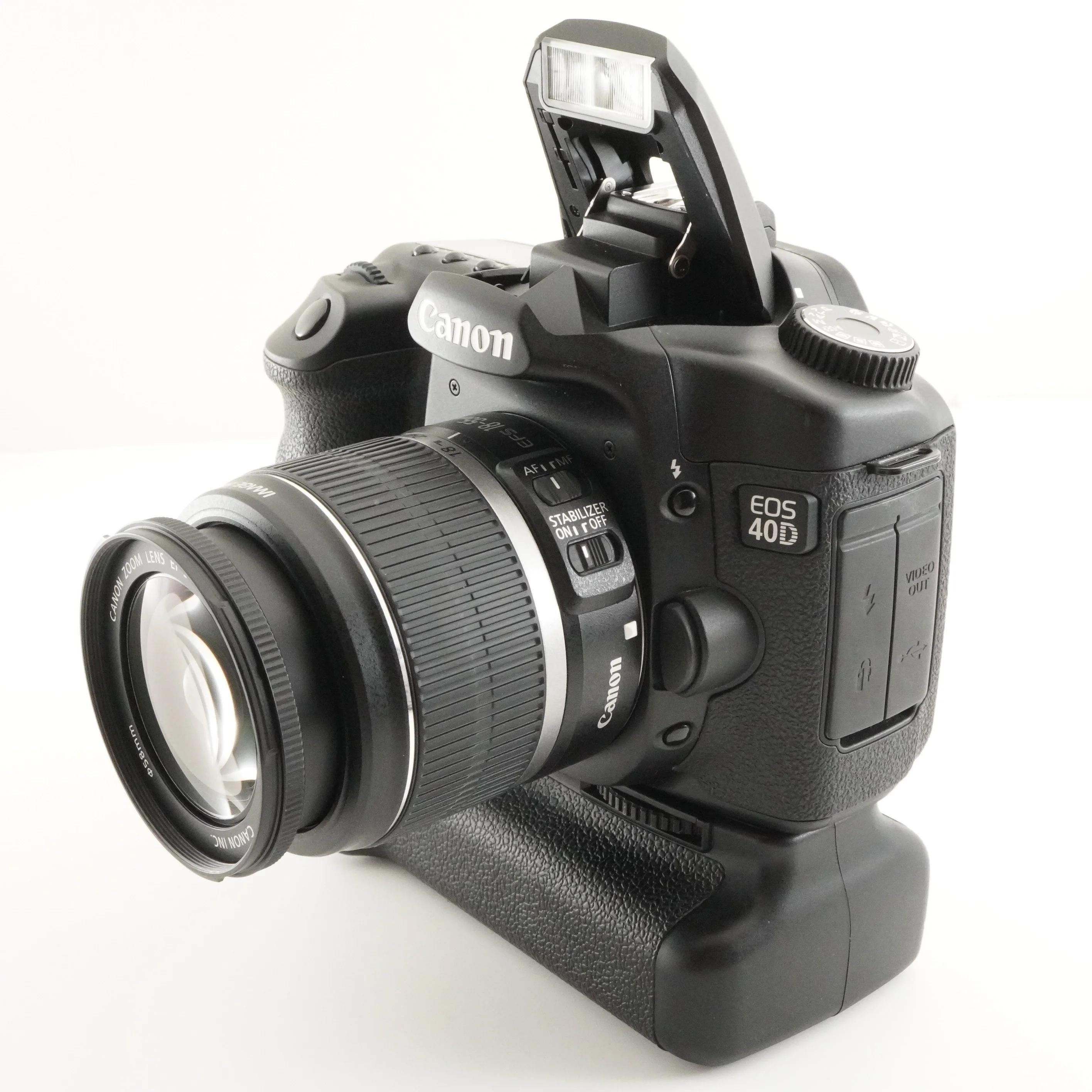 Canon EOS 40D in Box [1,231 Shots] + BG-E2N + Ef-s 18-55mm