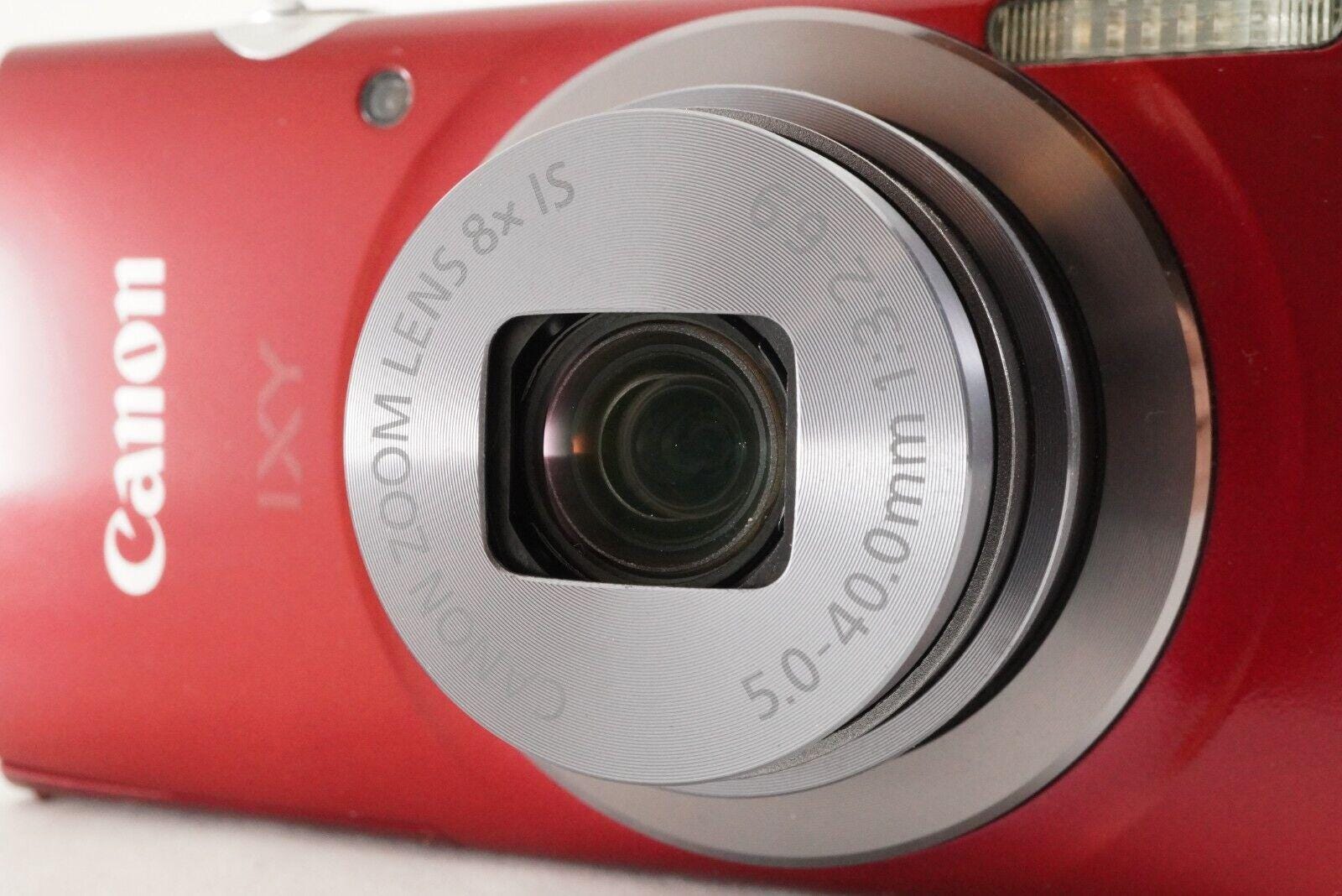 Canon IXY 160 Red 4GB SDHC Card Point & Shoot Digital Camera From