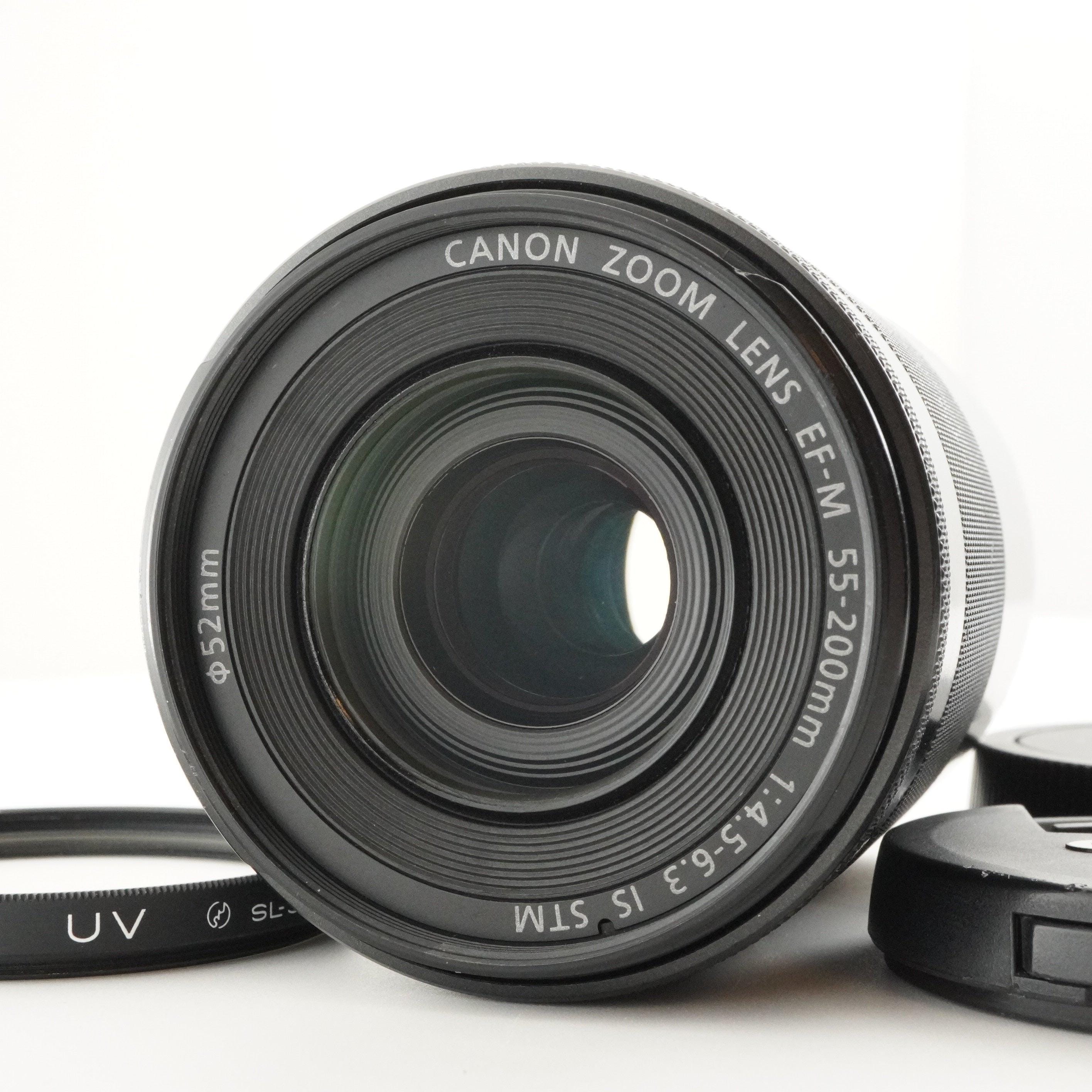 Canon EF-M 55-200mm F4.5-6.3 IS Stm Black Af Zoom Lens From