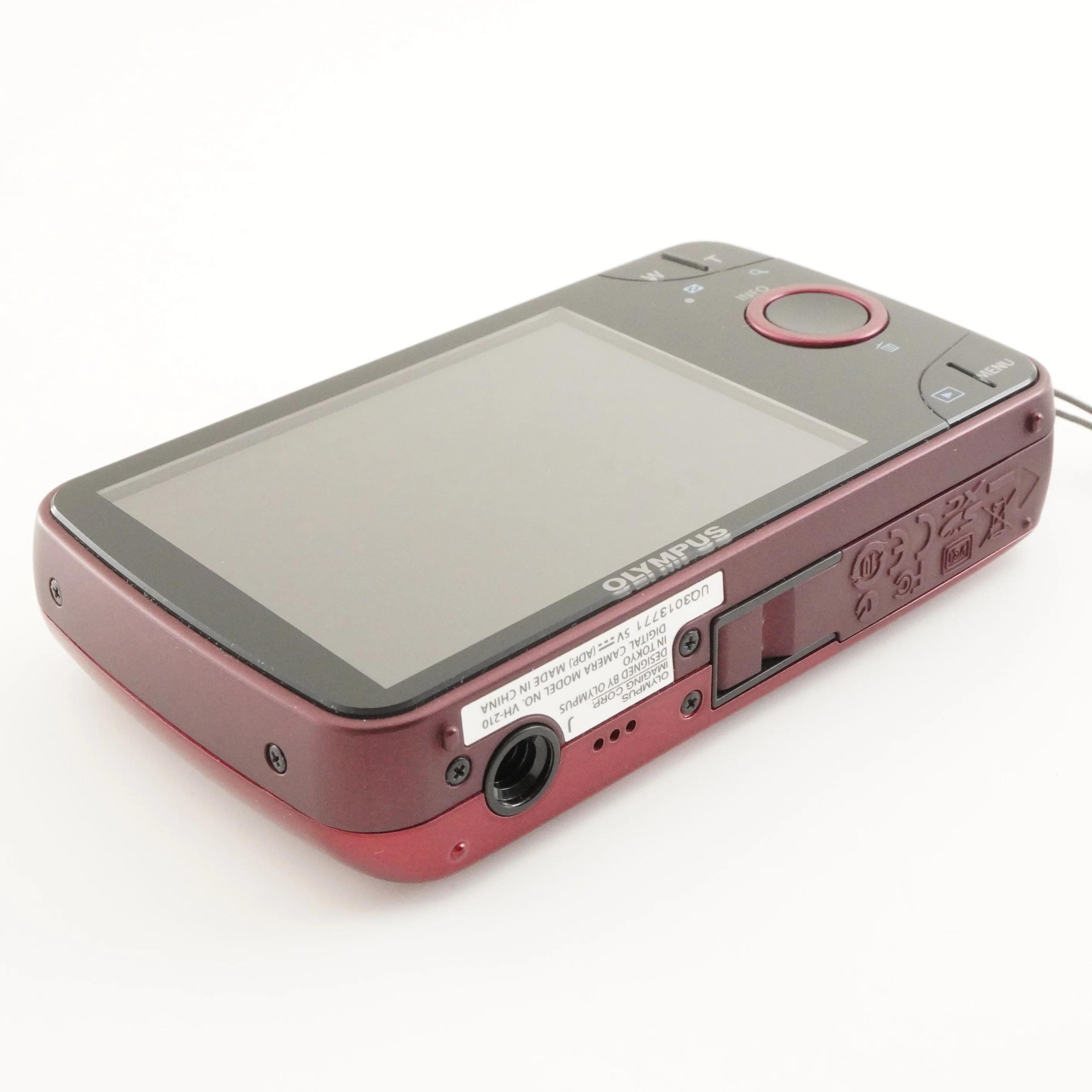 OLYMPUS VH-210 Red With 4GB Sdhc Card Digital Camera From Japan