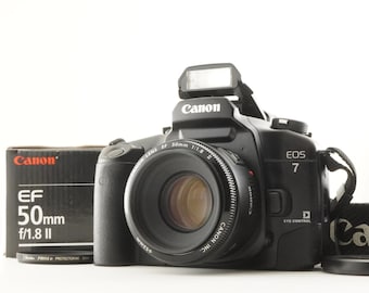 Canon EOS 7 Elan 7E + EF 50mm F1.8 ii SLR 35mm Film Camera from Japan #10213