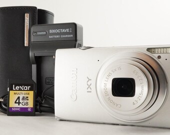 Canon IXY 430F Silver With Case & 4GB Sdhc Card Digital Camera  
