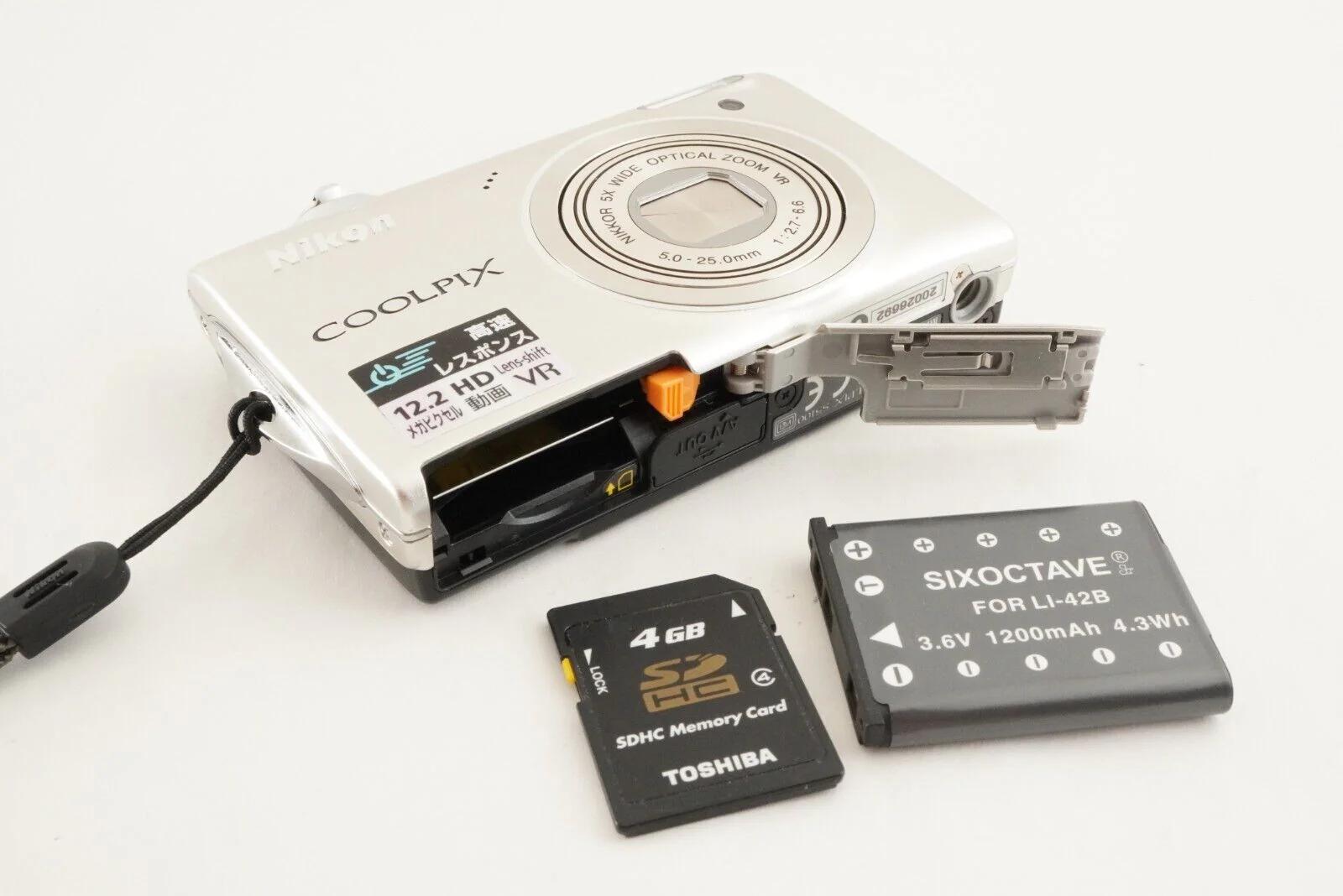 Nikon COOLPIX S5100 Silver Inbox & 4GB Sdhc Card Digital Camera